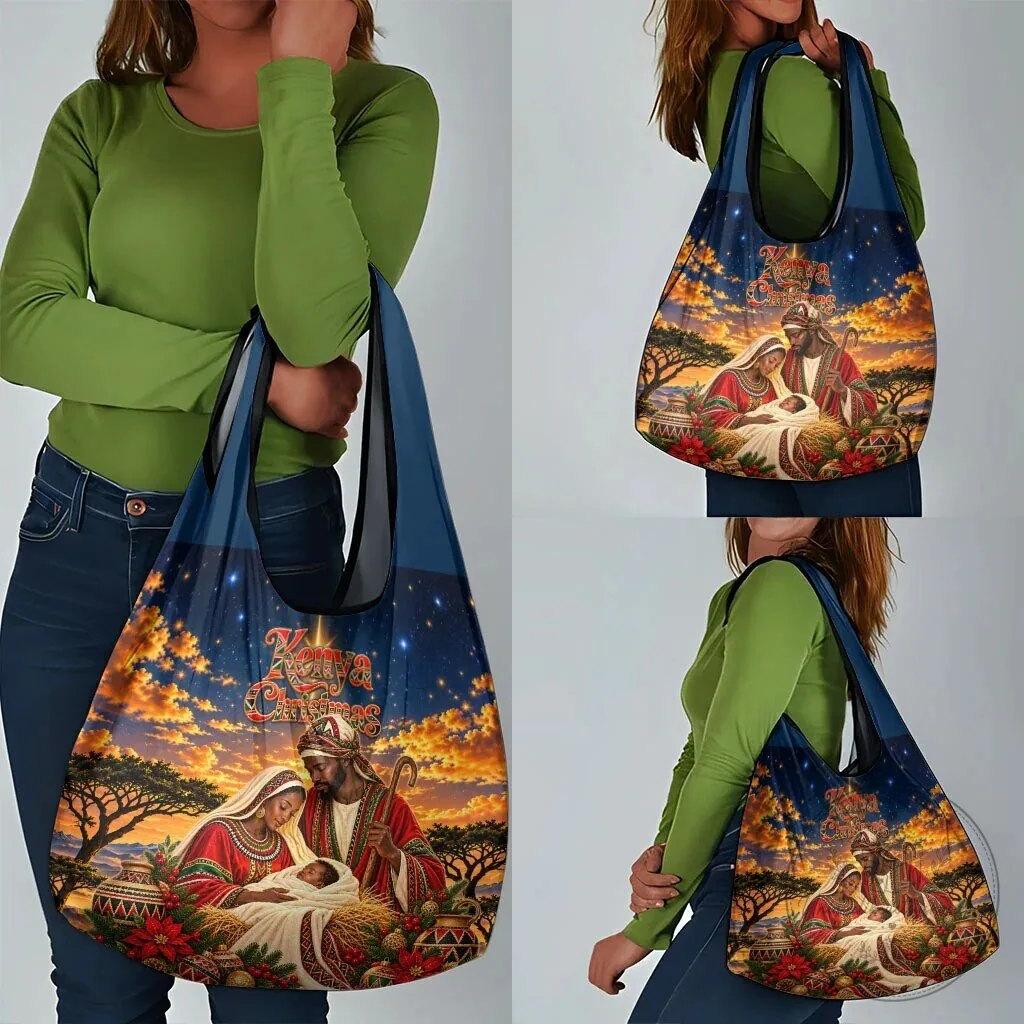 Kenya Christmas African Holy Family Reusable Grocery Bag 13 Kenya Christmas African Holy Family Reusable Grocery Bag