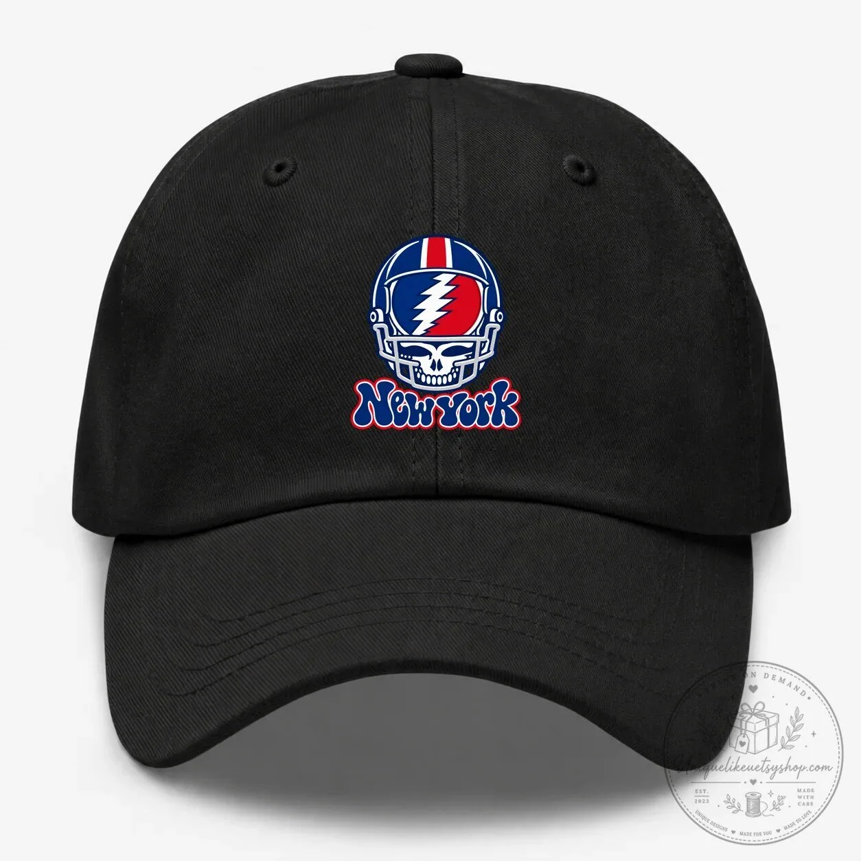 Grateful Dead New York Helmet Stealie Embroidered Dad Hat 8 Grateful Dead New York Helmet Stealie Embroidered Dad Hat